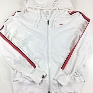 NIKE The Athletic Dep. White Zip Front Jacket XL